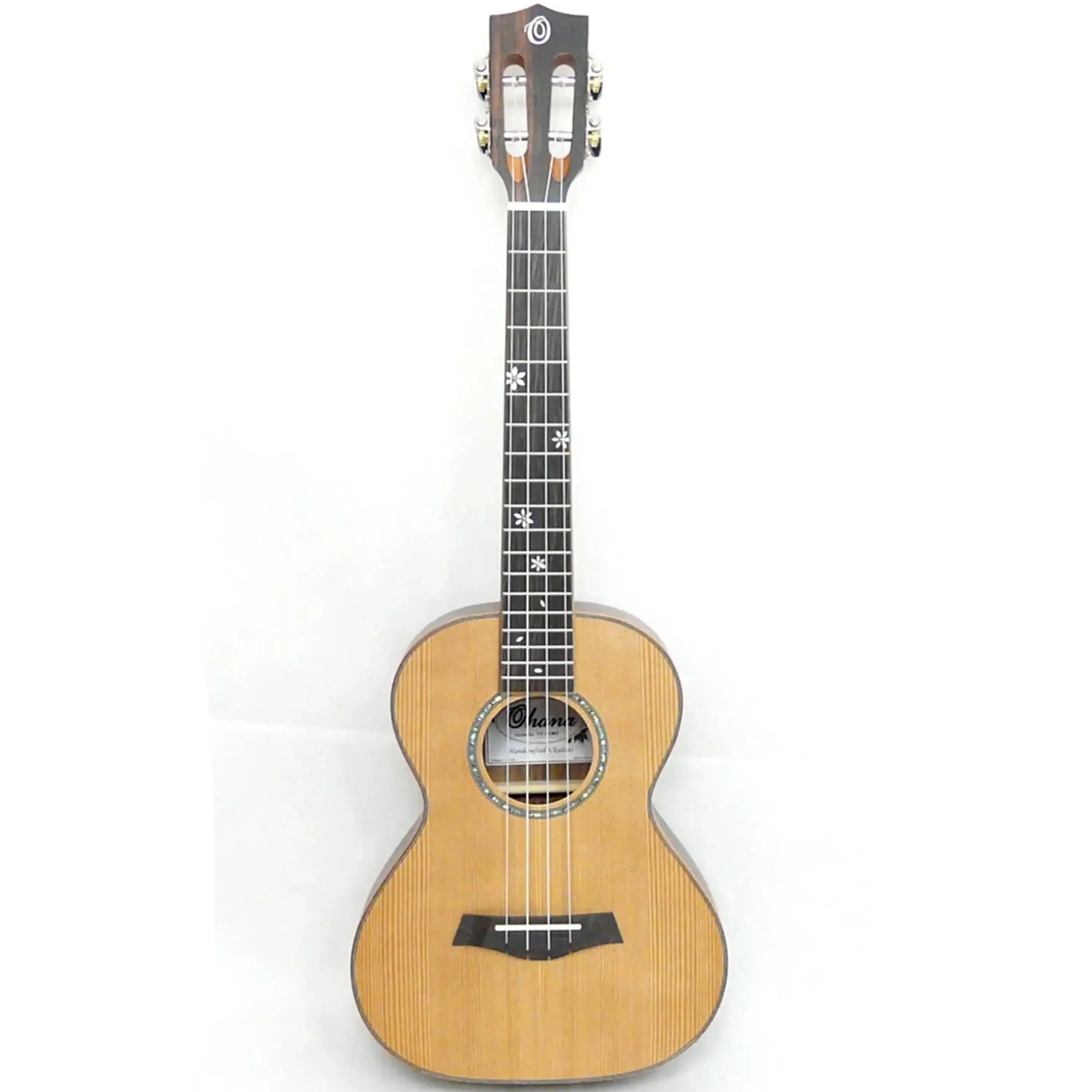 Ohana TK-50ME Cedar Top & Macassar Ebony Tenor Ukulele - Image 3