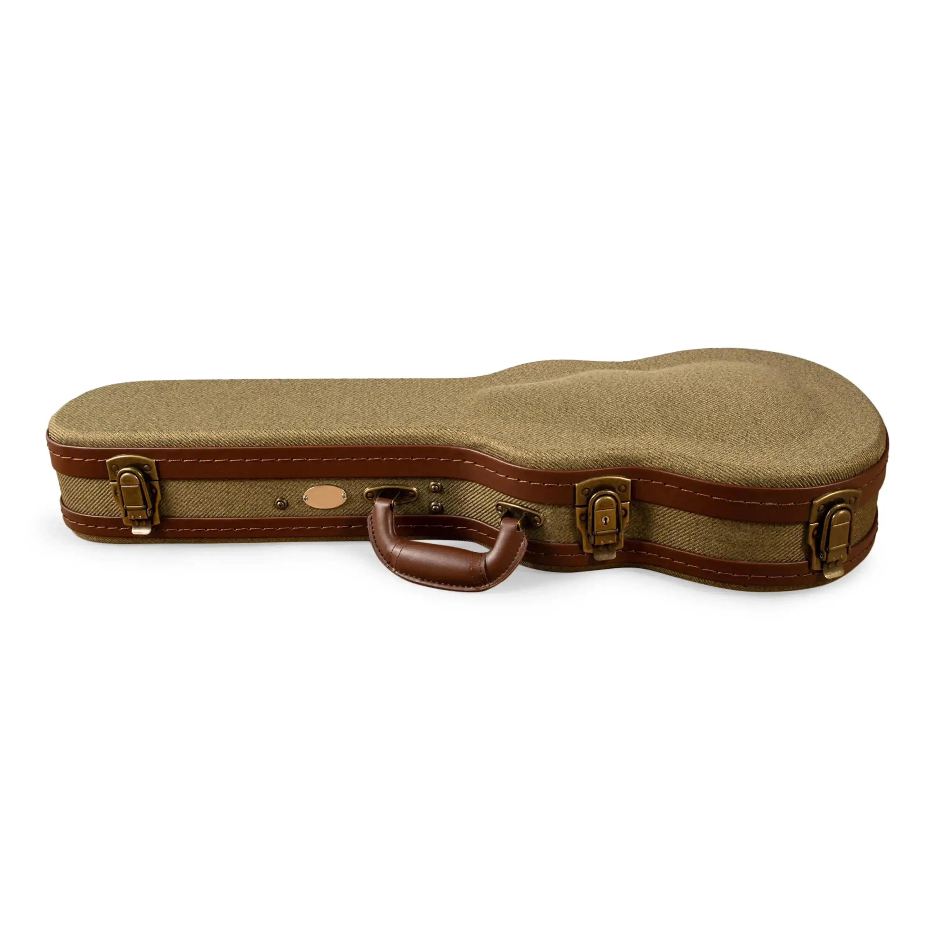 Ohana UOT-24 Olive Twill Concert Ukulele Hardshell Case - Discounted - Image 4