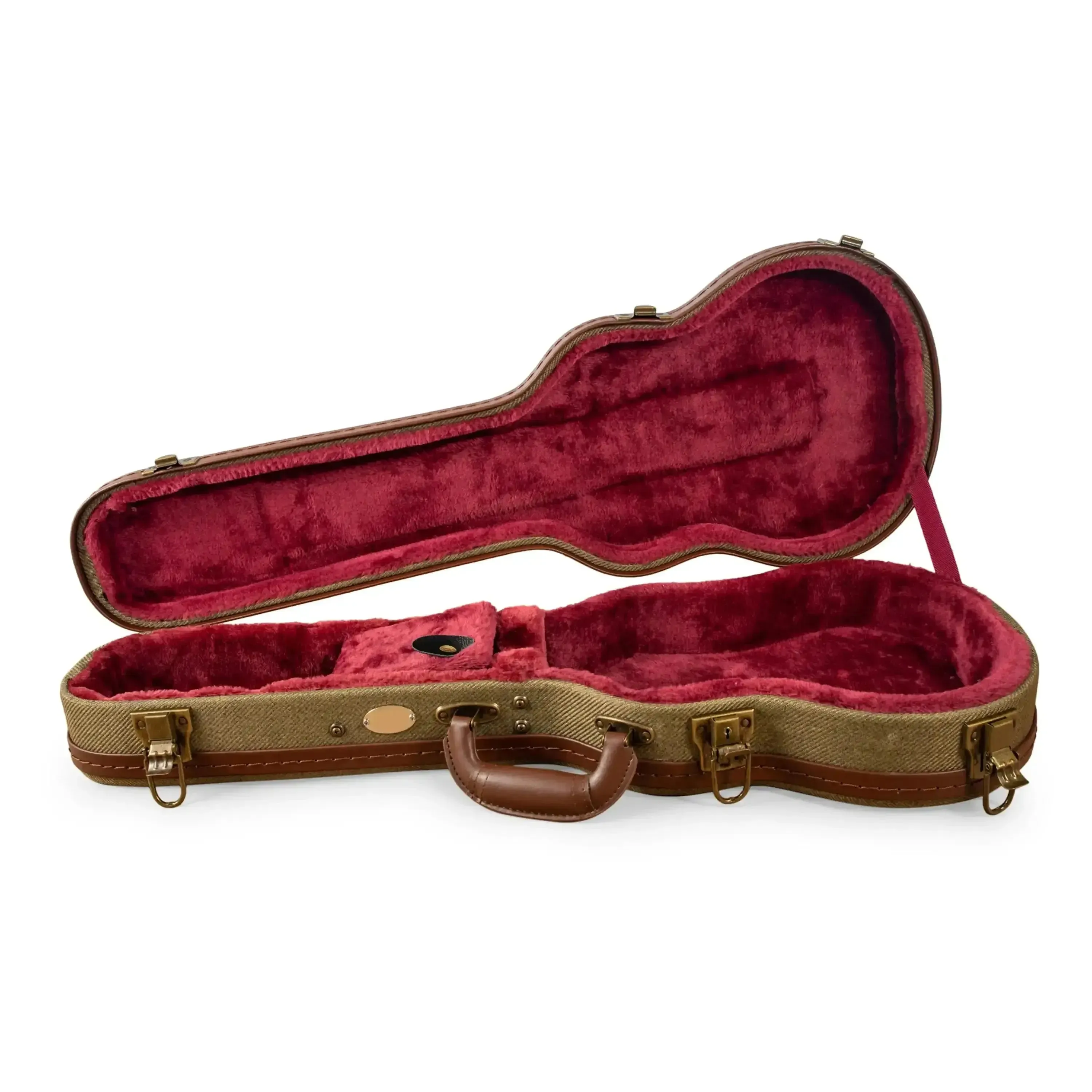Ohana UOT-27 Olive Twill Tenor Ukulele Hardshell Case - Image 3