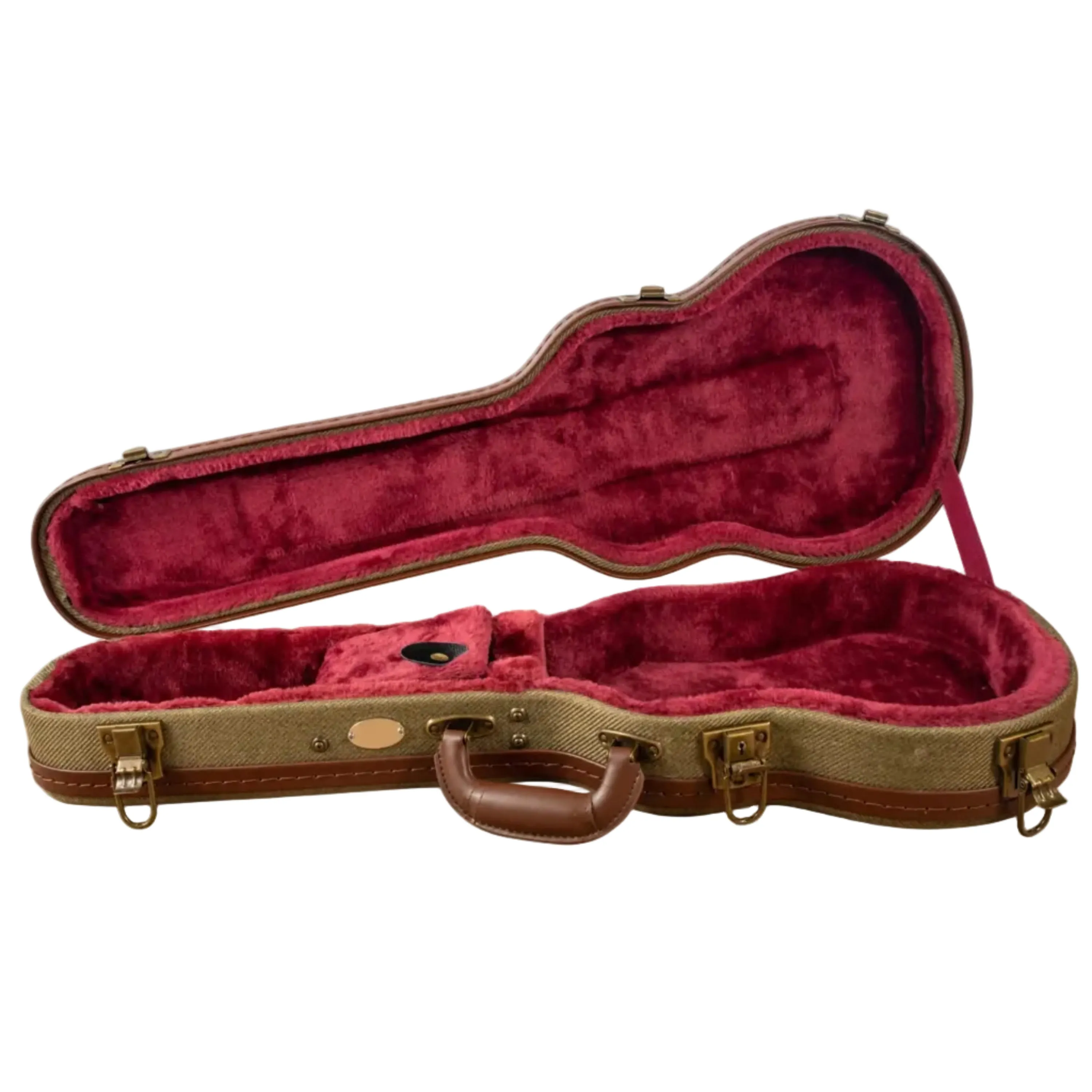 Ohana UOT-31 Olive Twill Baritone Ukulele Hardshell Case - Image 3