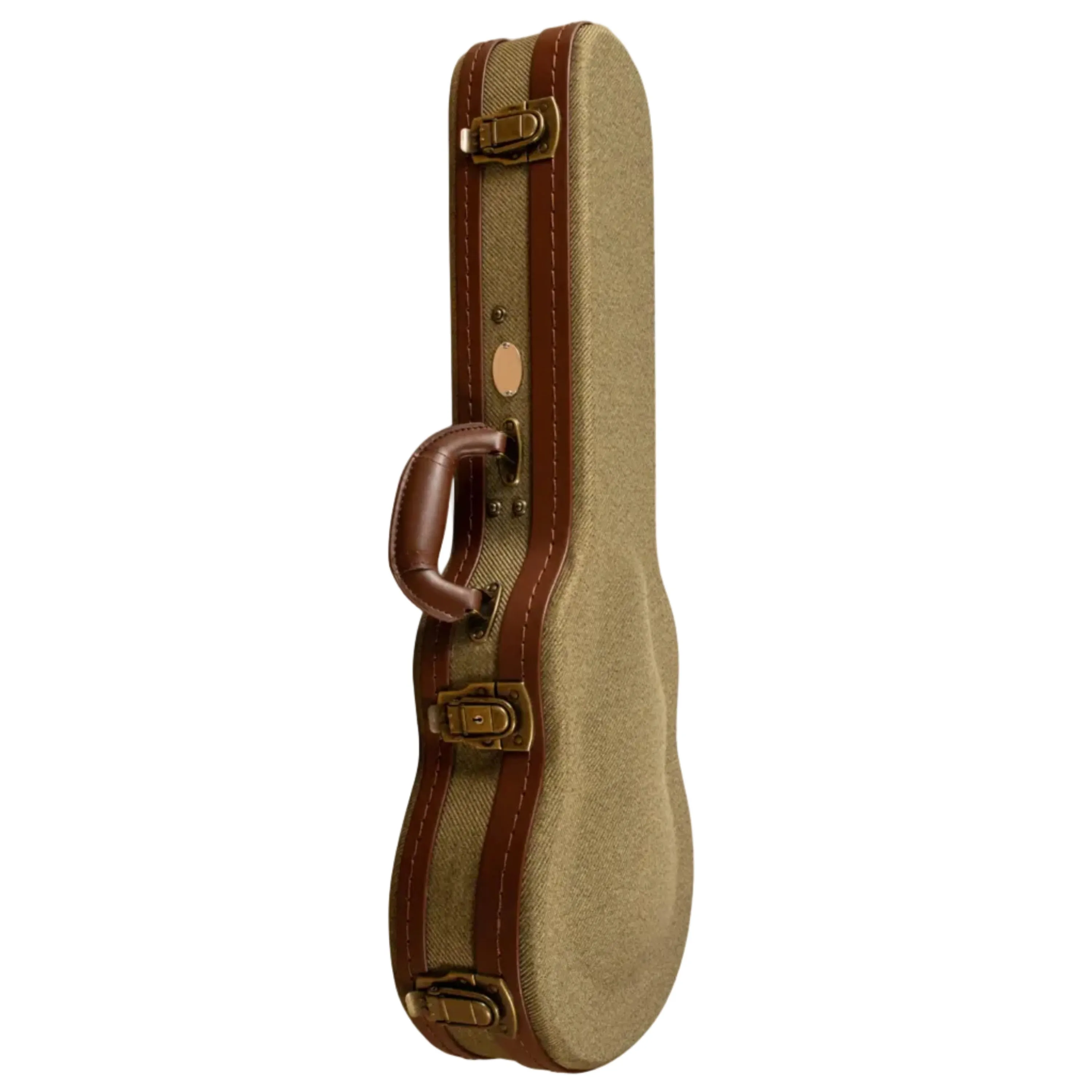 Ohana UOT-31 Olive Twill Baritone Ukulele Hardshell Case - Image 4