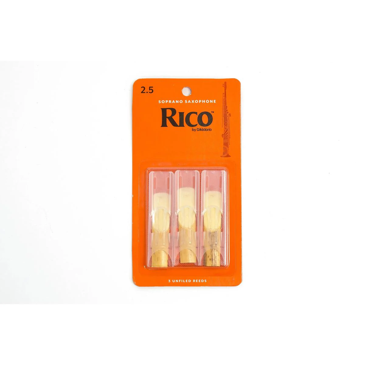 Rico by D'Addario Soprano Saxophone Reeds Strength 2.5 - 3 Pack