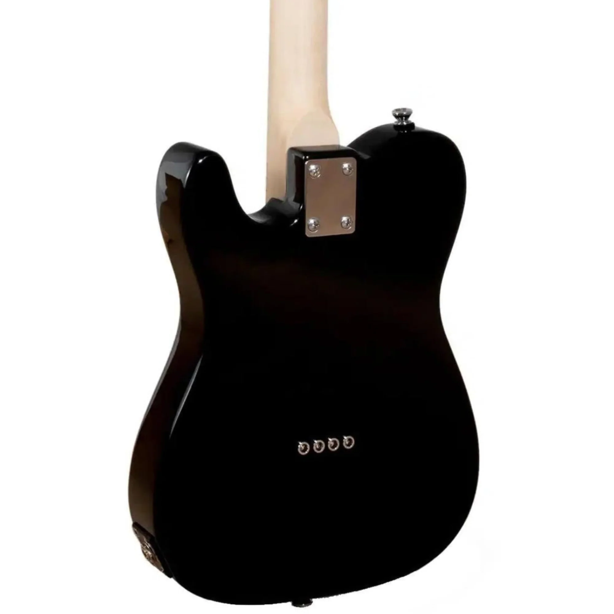 Risa TE-432-BL Black Tele Style Steel String Electric Tenor Ukulele - Image 2