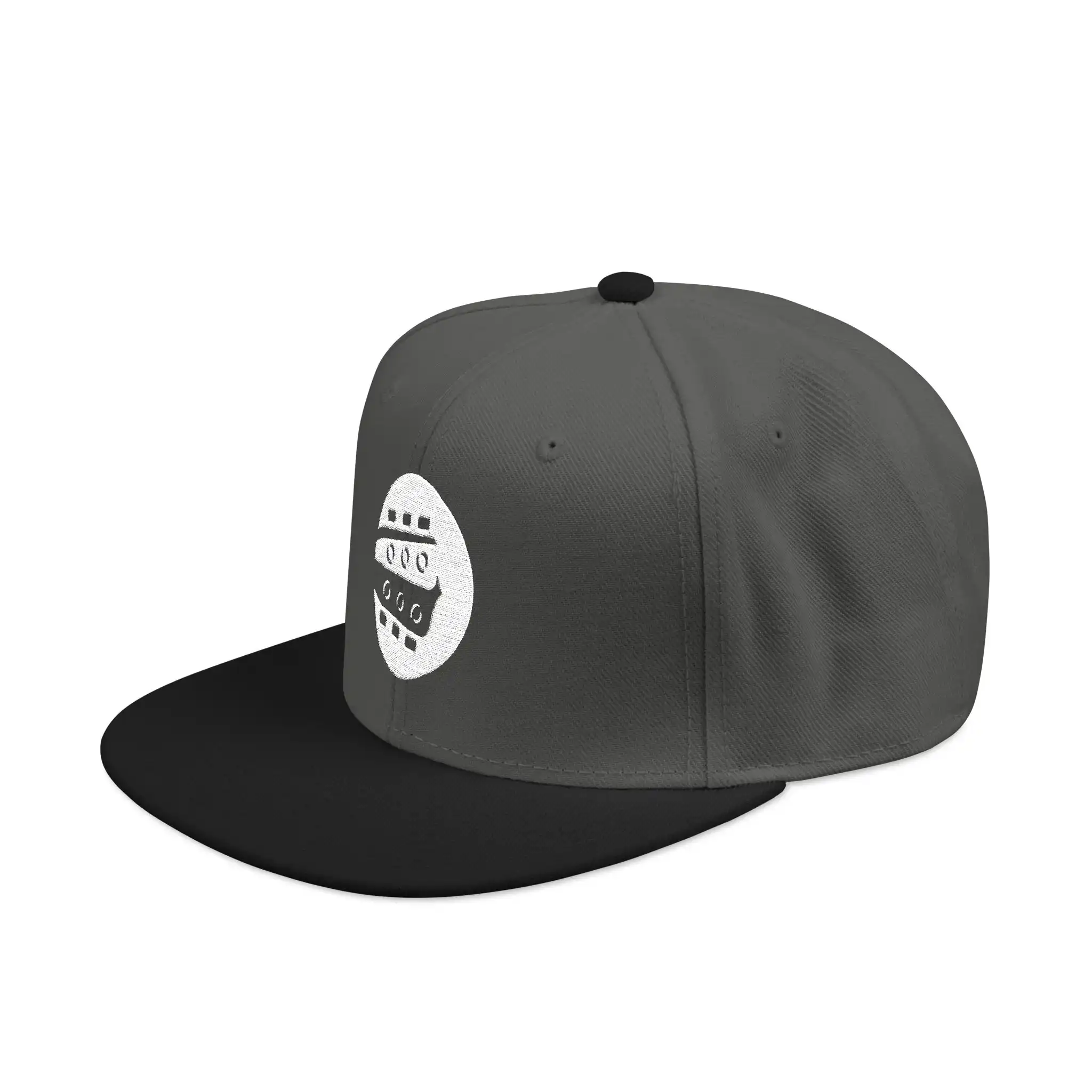 Rock Like The Pros Embroidered Snapback Hat - White Logo