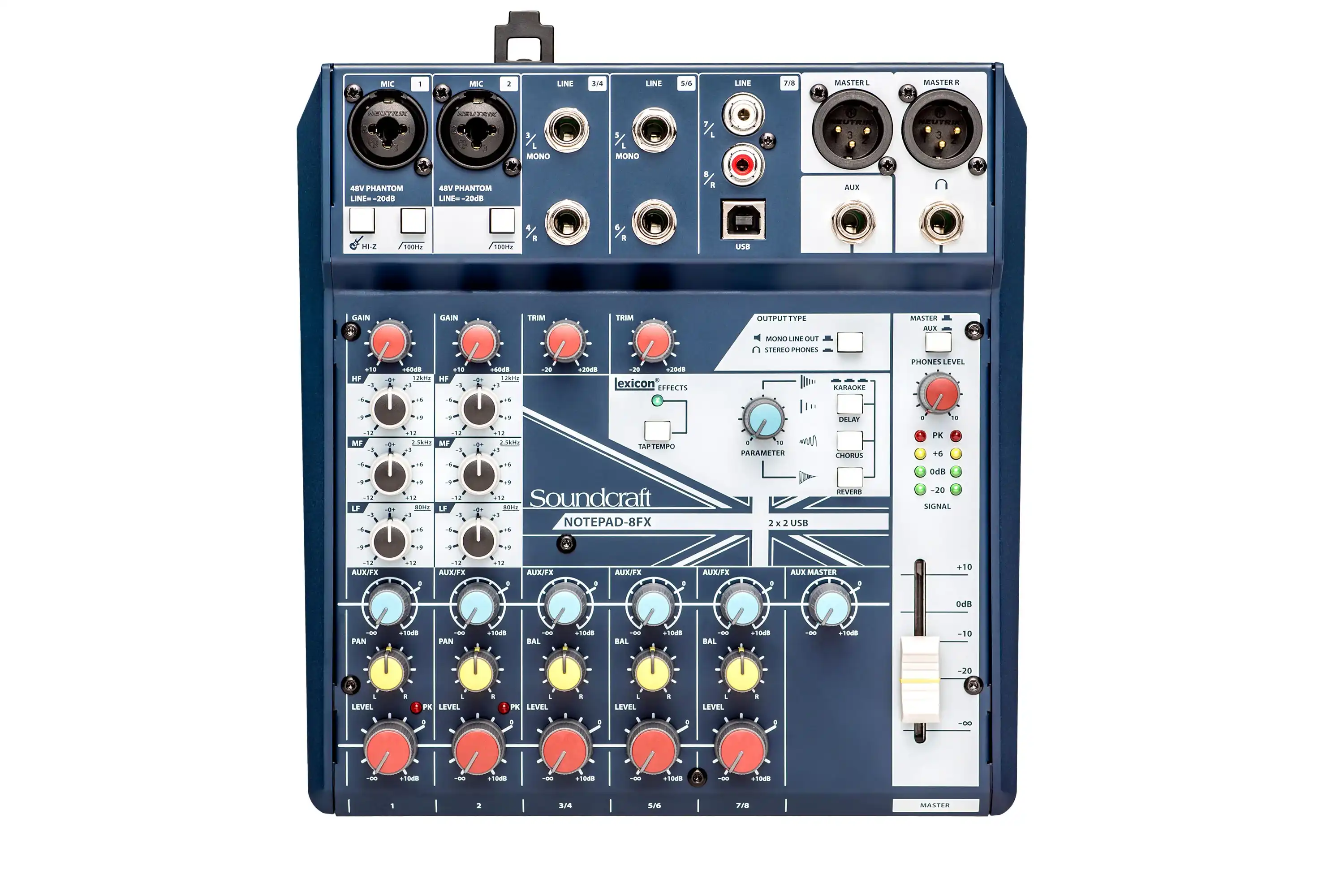 Soundcraft NOTEPAD-8FX Small-Format Analog Mixing Console w/ USB I/O & Lexicon Effects