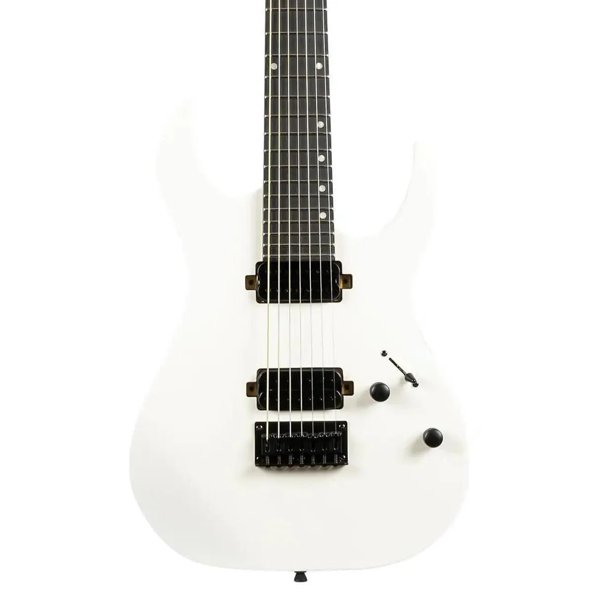 Spira S-407 MWH Satin White Solid Body 7-String Stratocaster Electric Guitar