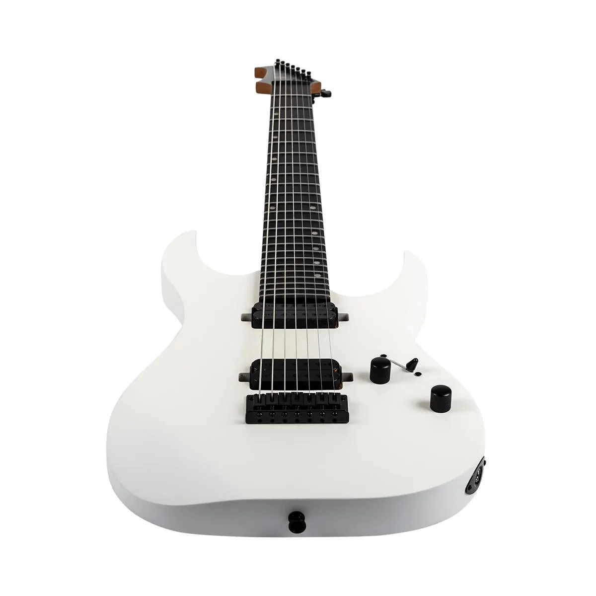 Spira S-407 MWH Satin White Solid Body 7-String Stratocaster Electric Guitar - Image 4