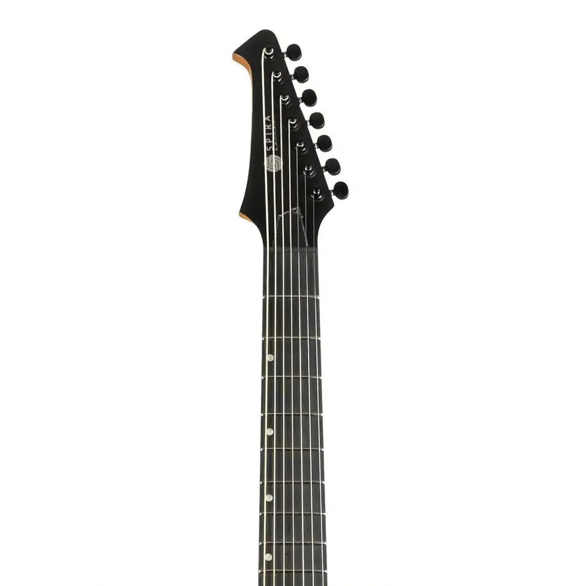 Spira S-407 MWH Satin White Solid Body 7-String Stratocaster Electric Guitar - Image 5