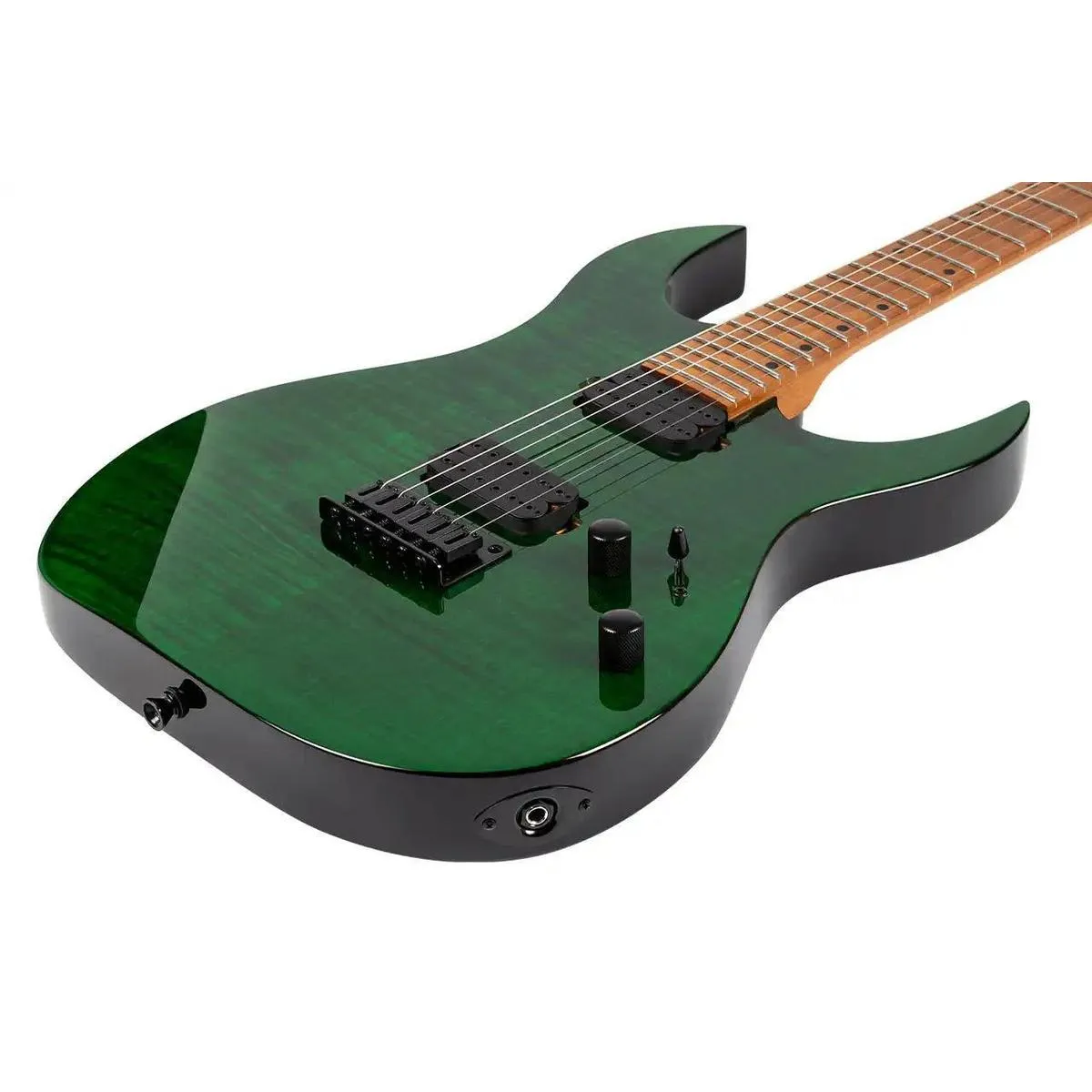 Spira S-450 TGR Transparent Green Solid Body Stratocaster Electric Guitar - Image 3