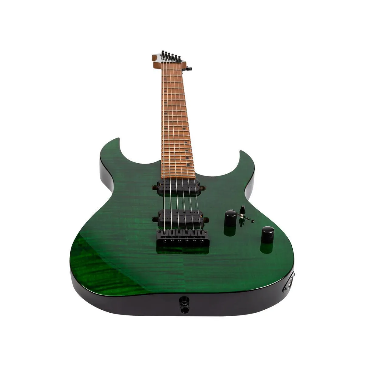 Spira S-450 TGR Transparent Green Solid Body Stratocaster Electric Guitar - Image 4