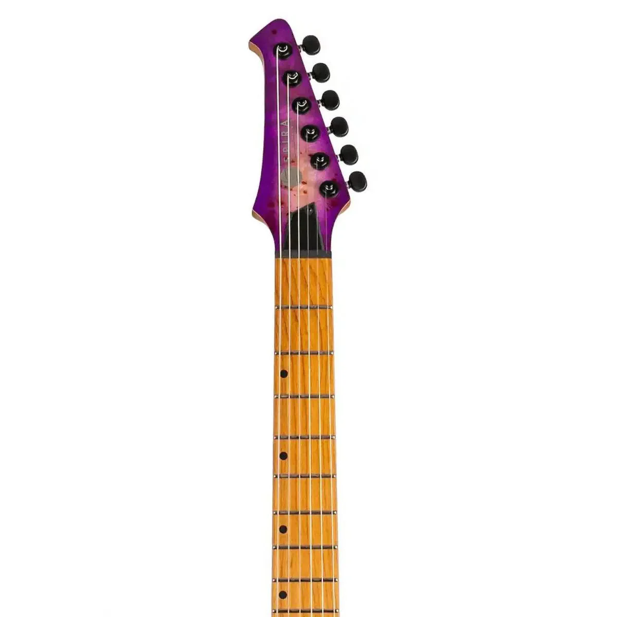 Spira S-450 TPP Transparent Purple Solid Body Stratocaster Electric Guitar - Image 5