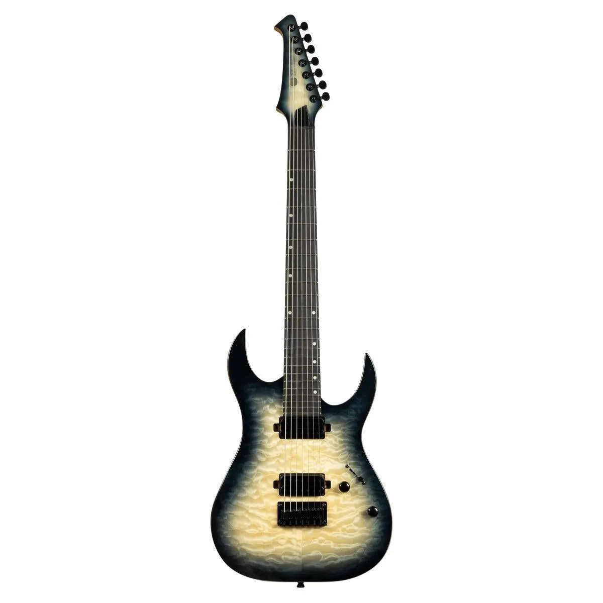 Spira S-507 QGY E Transparent Grey Solid Body 7-String Stratocaster Electric Guitar - Image 4