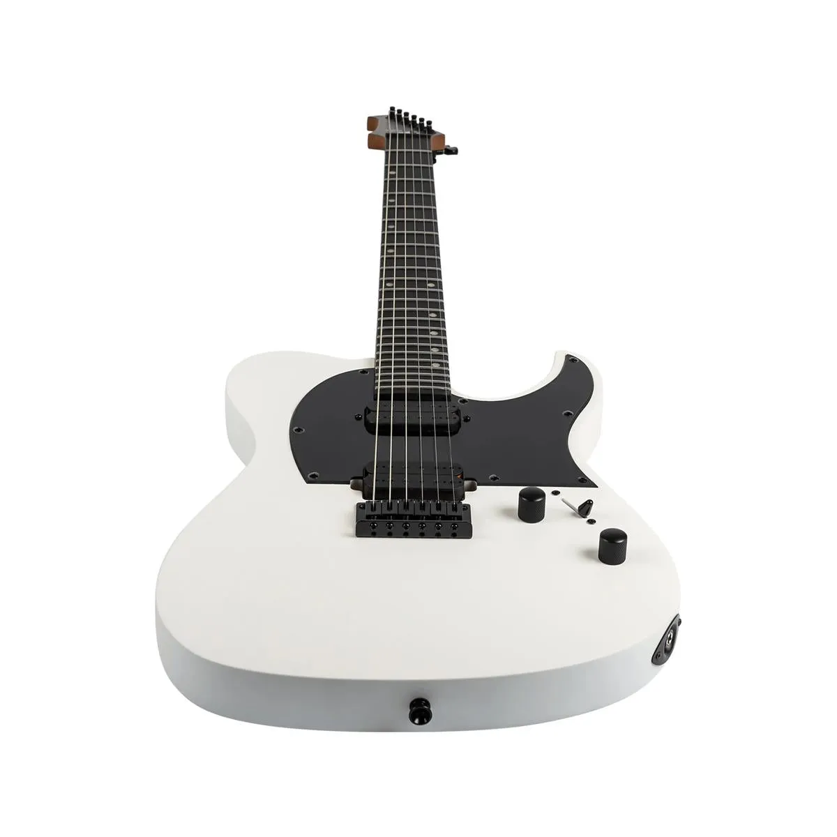 Spira T-400 MWH Satin White Solid Body Telecaster Electric Guitar - Image 4