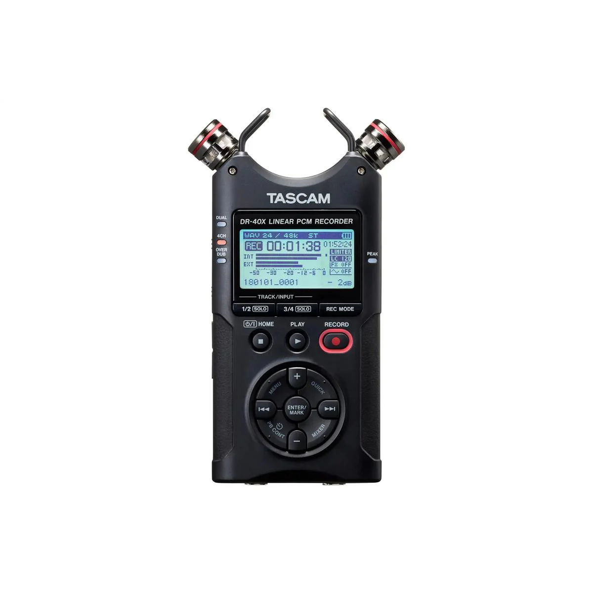 TASCAM DR-40X 4-Track Portable Field Recorder with USB Interface - Image 2