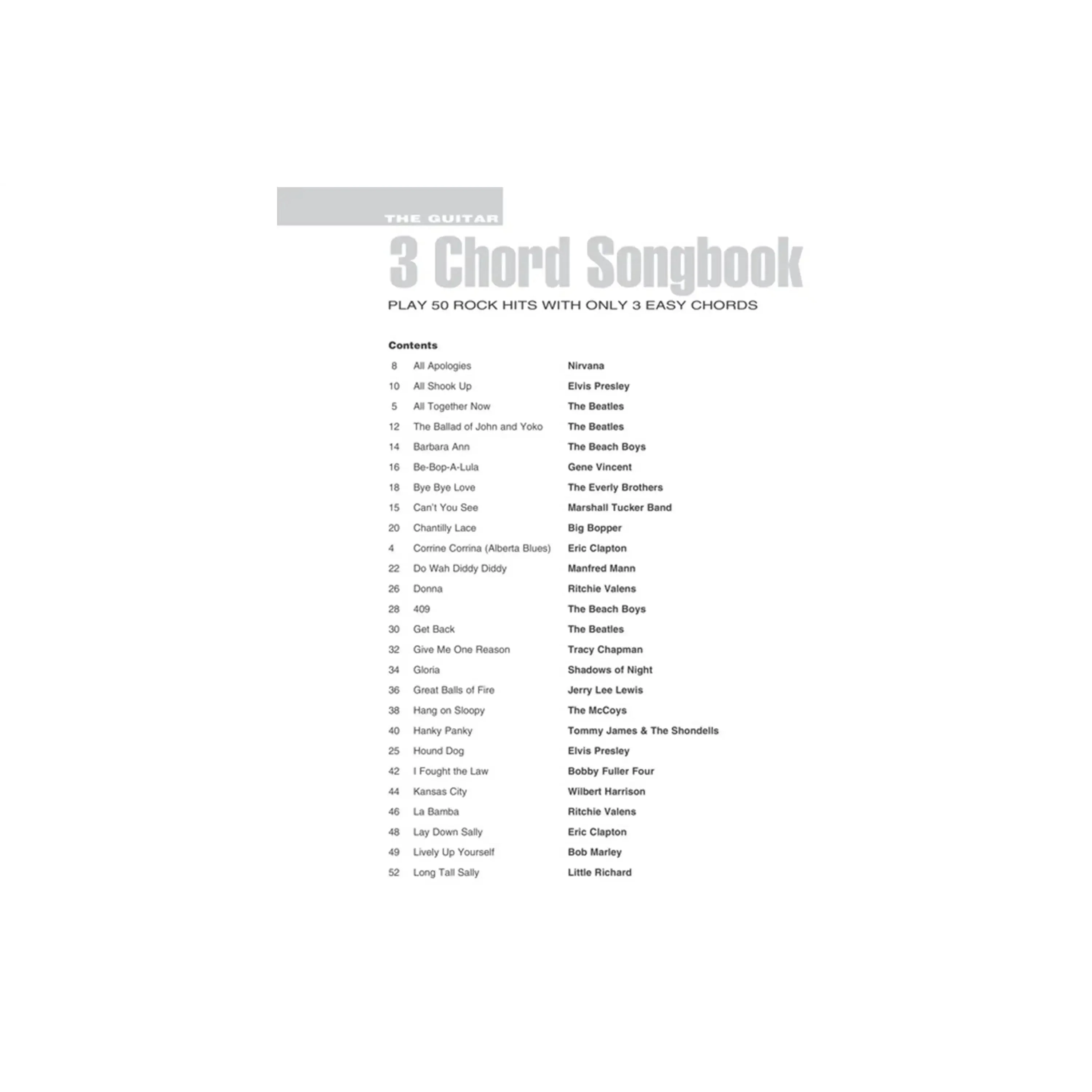 The Guitar Three-Chord Songbook Play 50 Rock Hits with Only 3 Easy Chords - Sale - Image 2