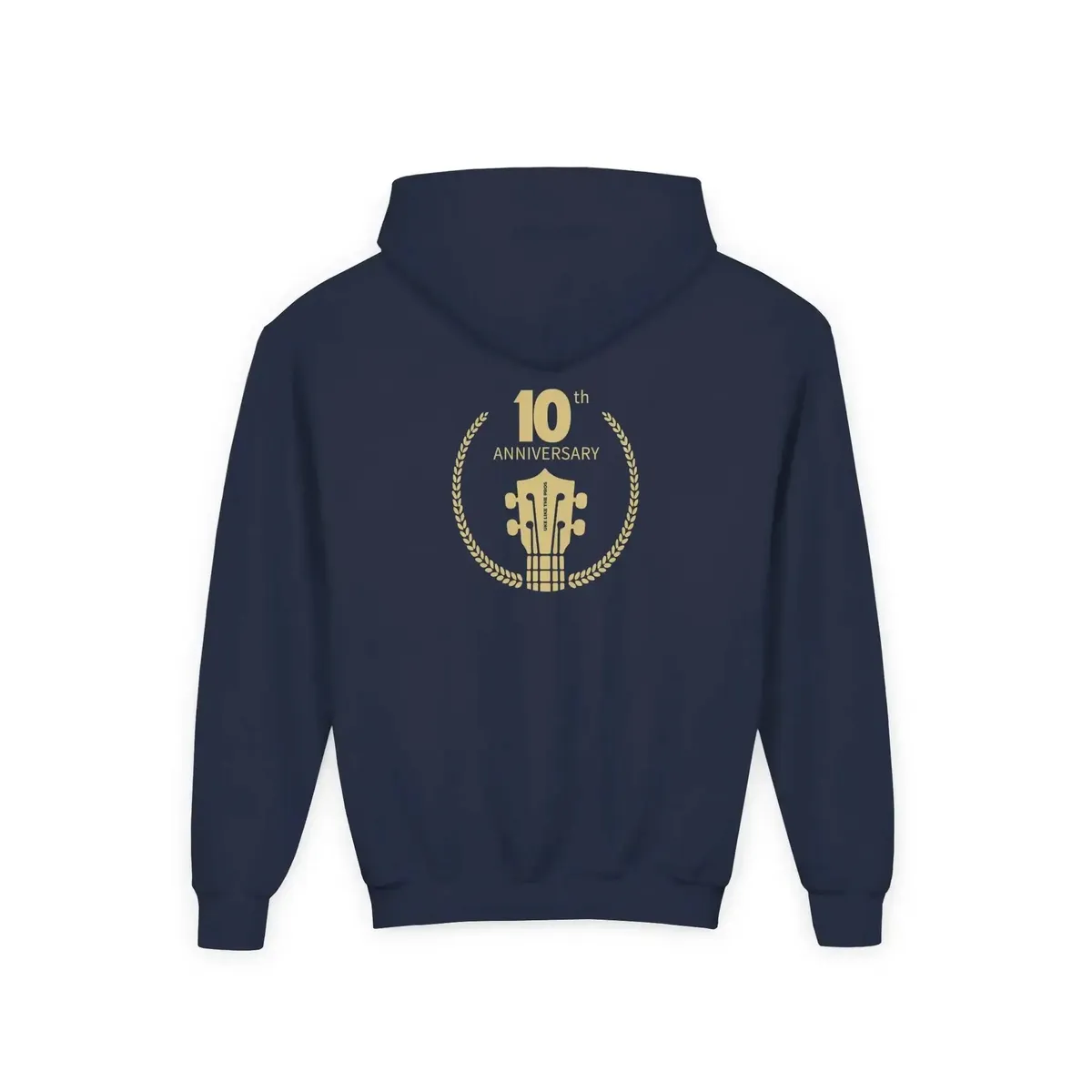 Uke Like The Pros 10th Anniversary Youth Hoodie - Gold Logo - Image 2