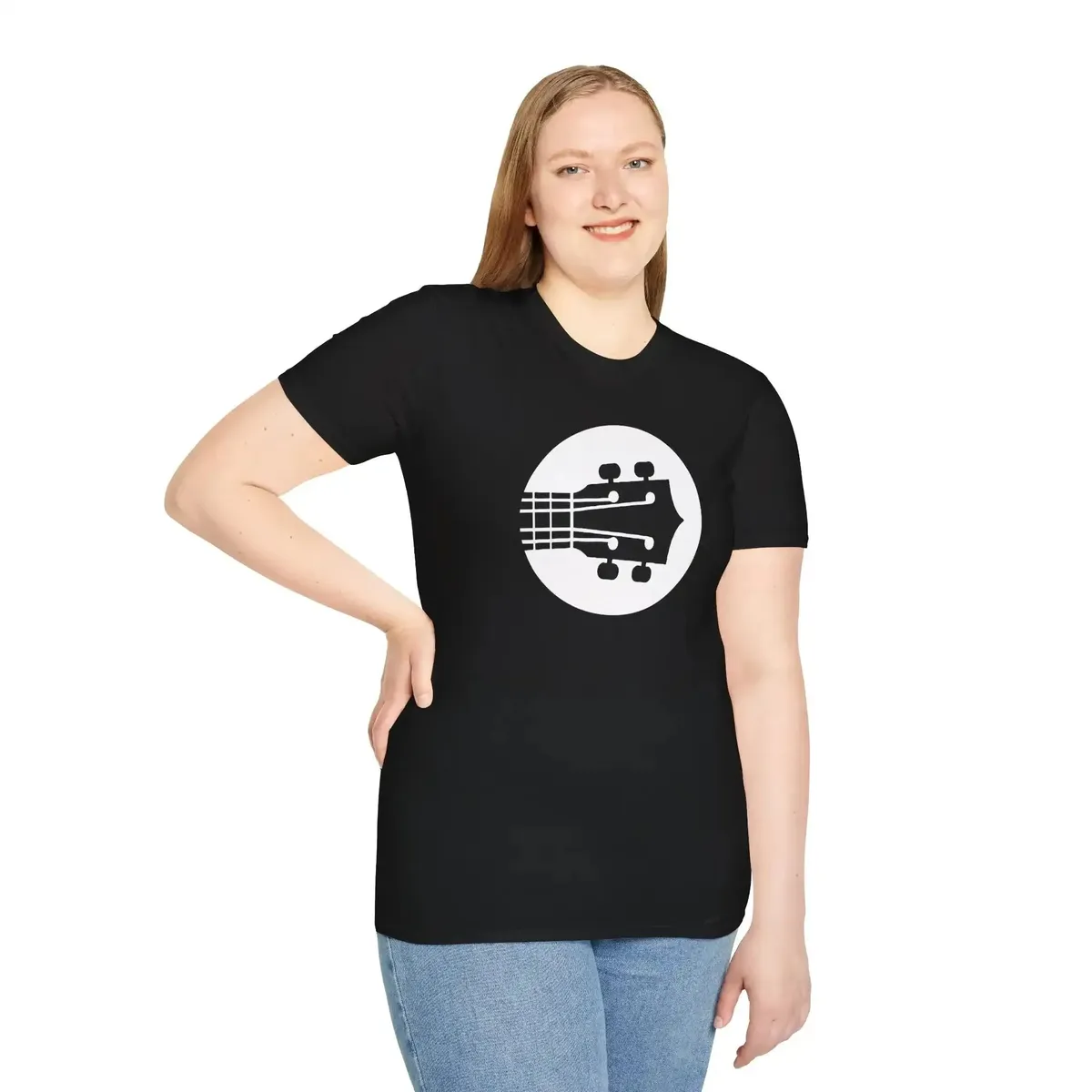 Uke Like The Pros T-Shirt - White Logo - Image 14