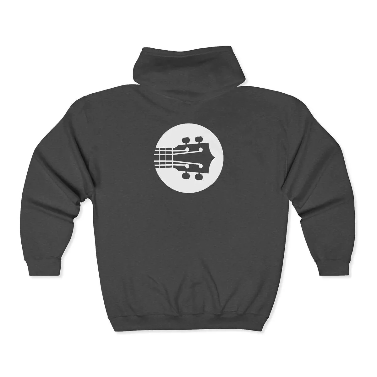Uke Like The Pros Zip Up Hoodie - White Logo - Image 11
