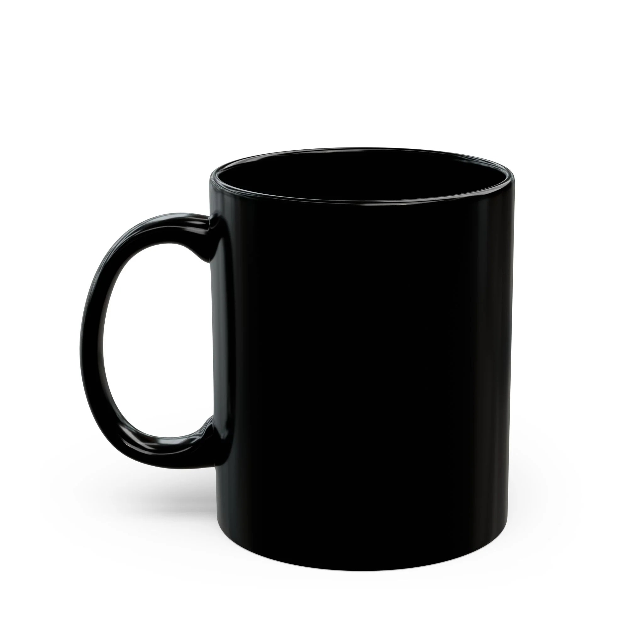 Ukulele Musician Black Ceramic Mug with Hibiscus - 11oz & 15oz - Image 2