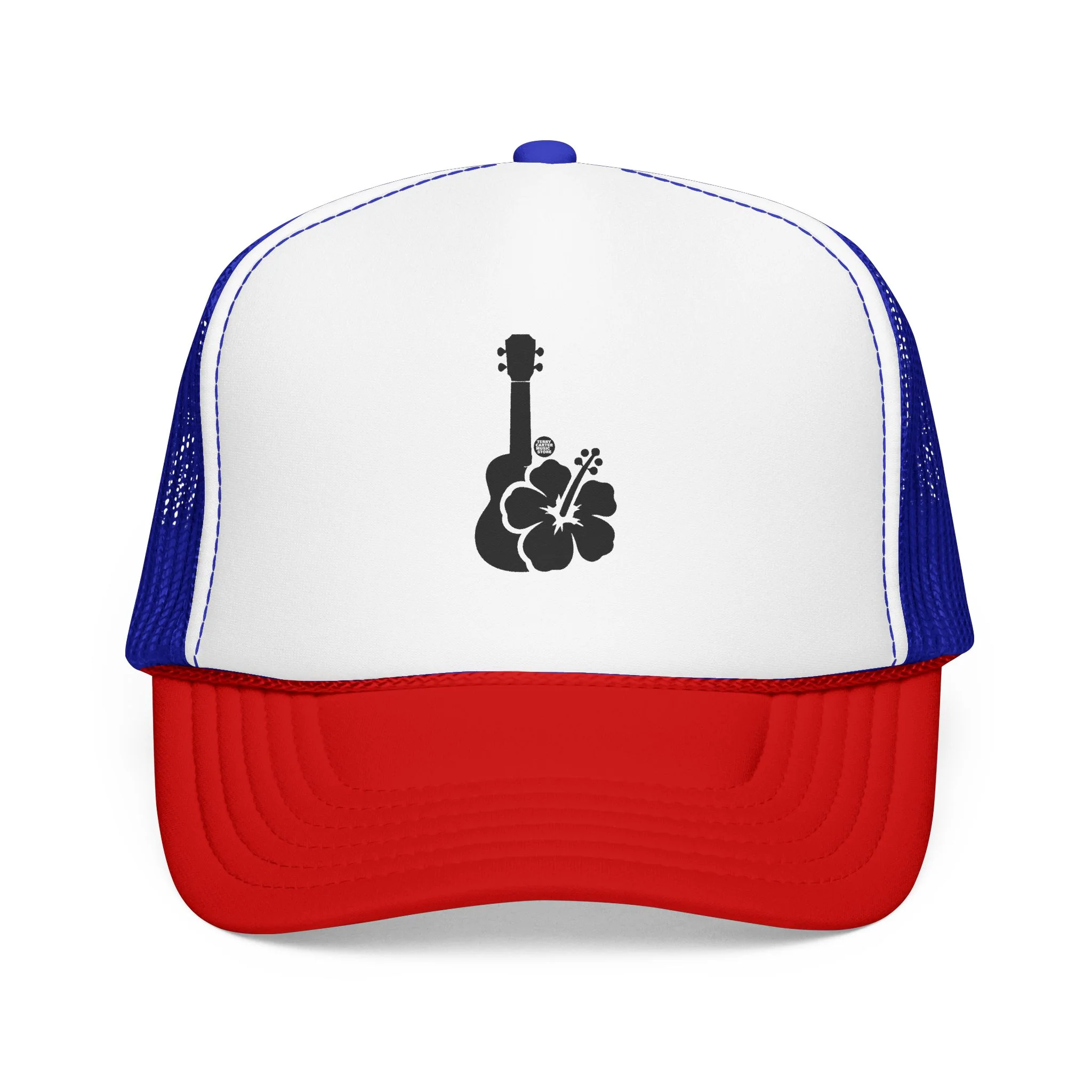Ukulele Musician Foam Trucker Hat - Hibiscus - Image 10