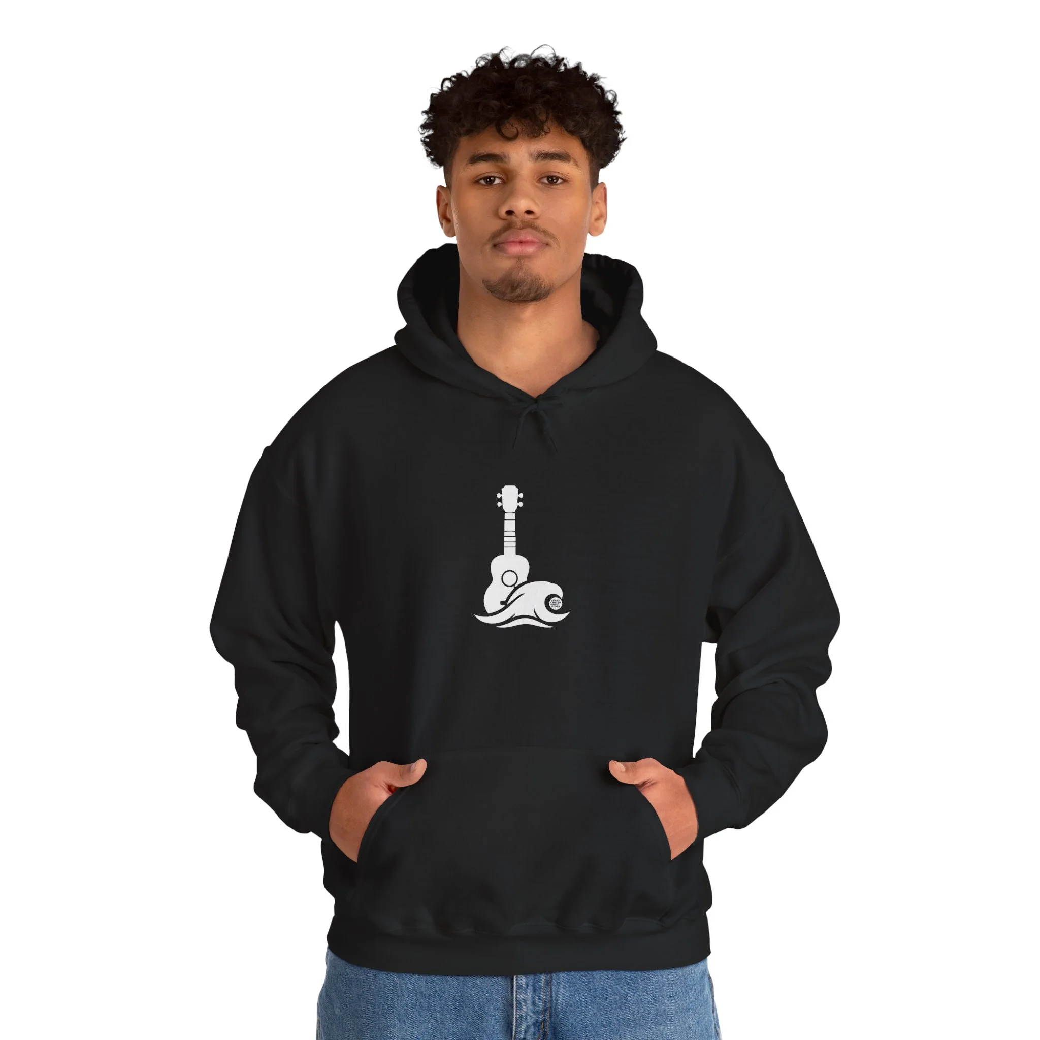 Ukulele Musician Hoodie - White Logo - Image 11