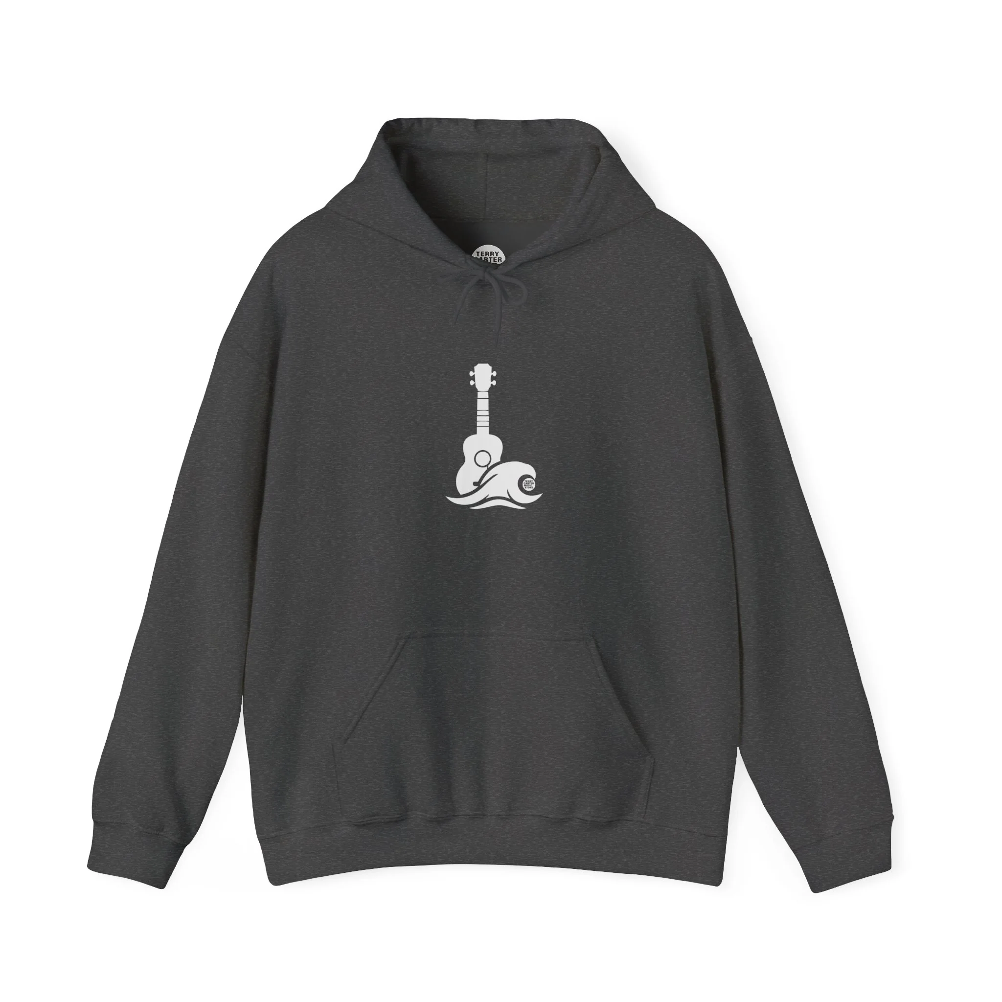 Ukulele Musician Hoodie - White Logo - Image 3