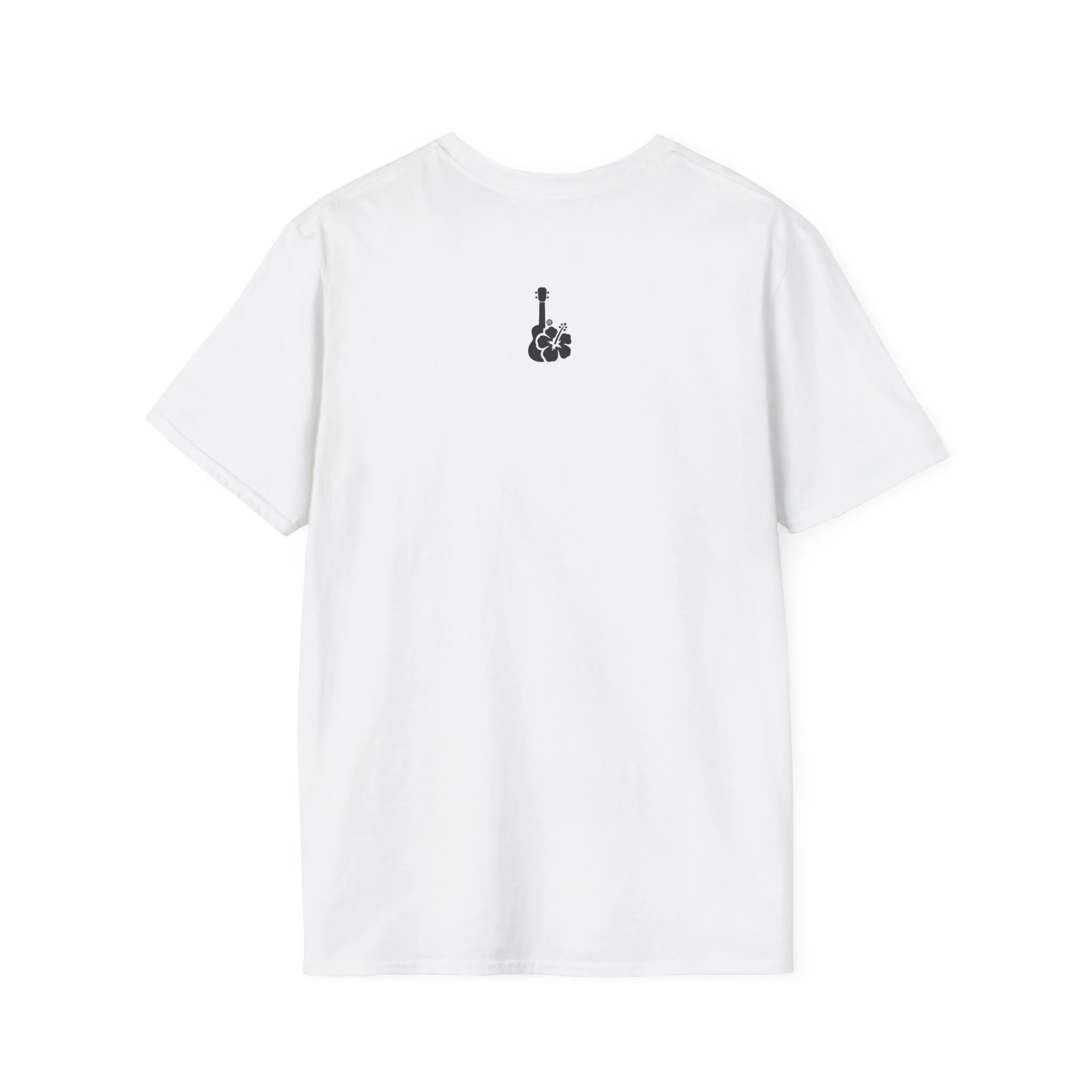 Ukulele Musician T-Shirt with Hibiscus - Black Logo - Image 8